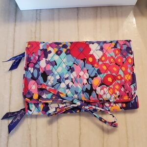 Vera Bradley All Wrapped Up Jewelry Roll Impressionista Pattern